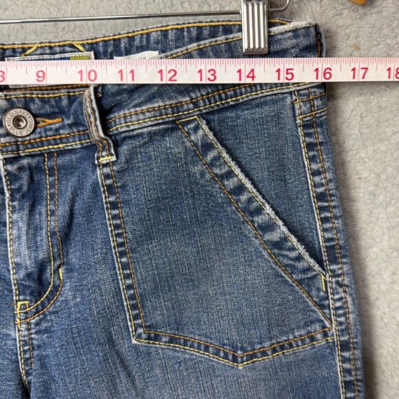Y2K Old Navy Low Rise Denim Jeans Patch Pocket Flap Pocket Size 10 Vintage - Picture 3 of 8